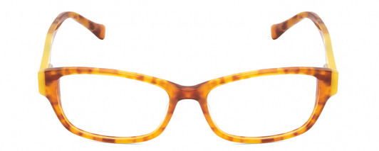 Front View of Lucky Brand Porter Unisex Oval Reading Glasses Blonde Tokyo Tortoise Havana 53mm