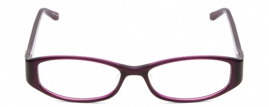 Front View of Jones New York J747 Womens Reading Glasses in Purple Marble Crystal Silver 53 mm