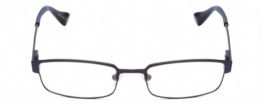 Front View of Lucky Brand Break Time Womens Reading Glasses Navy Blue Brown Gold Tortoise 48mm