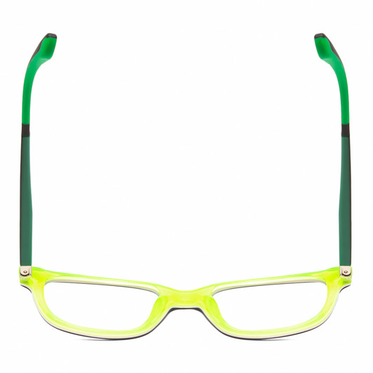 Top View of Marvel KIDS HUE1SM Hulk Graphic Unisex Reading Glasses in Black White Green 46mm