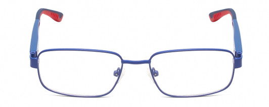 Front View of Marvel KIDS SME8 Spiderman Graphic Unisex Reading Glasses in Royal Blue Red 50mm