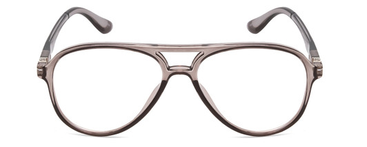 Front View of Gotham Style Flex Collection 67 Men Aviator Reading Glasses in Grey Crystal 65mm