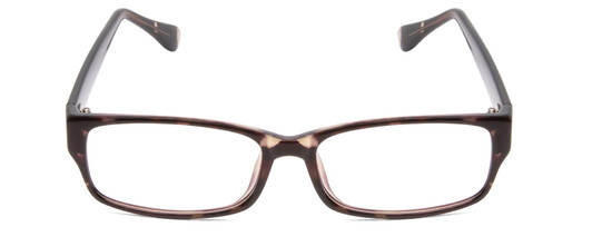Front View of Soho 85 Unisex Rectangle Reading Glasses Demi Tortoise Black Grey & Crystal 56mm