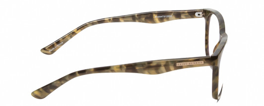 Side View of Calabria Prive Shawn Womens Designer Reading Glasses in Olive Green Marble 56 mm