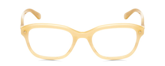 Front View of Coach HC6094 Designer Progressive Lens Prescription Rx Eyeglasses in Ivory White Horn Ladies Oval Full Rim Acetate 52 mm