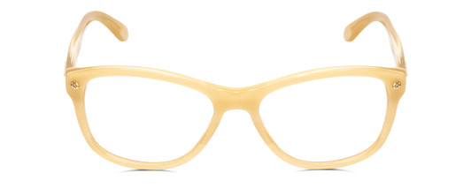 Front View of Coach HC6095 Designer Single Vision Prescription Rx Eyeglasses in Ivory White Horn Ladies Cat Eye Full Rim Acetate 52 mm