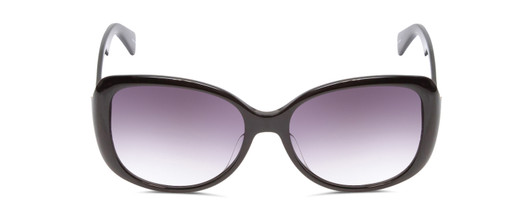 Front View of Kate Spade Amberlyn/F/S Women Sunglasses in Black Gold White Polka Dot/Grey 57mm