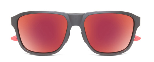 Front View of Smith Embark Unisex Sunglasses TNF Black/PC ChromaPop Polarized Red Mirror 58 mm