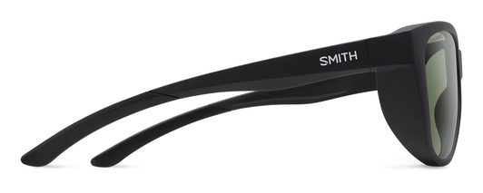 Side View of Smith Shoal Unisex Sunglasses in Black/Photochromic CP Polarized Gray Green 58mm