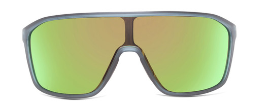 Front View of Smith Boomtown Sunglasses Crystal Blue/Photochromic ChromaPop Green Mirror 99 mm