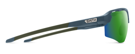 Side View of Smith Resolve Unisex Sunglass Blue Grey/Photochromic ChromaPop Green Mirror 70mm