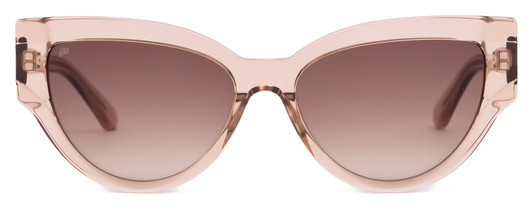 Front View of SITO SHADES ALLNIGHTER Cat Eye Sunglasses in Pink Crystal/Rosewood Gradient 56mm