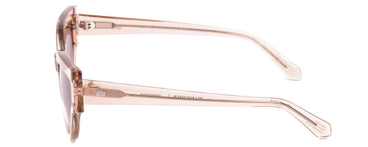 Side View of SITO SHADES ALLNIGHTER Cat Eye Sunglasses in Pink Crystal/Rosewood Gradient 56mm