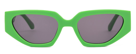 Front View of SITO SHADES AXIS Women's Designer Sunglasses in Neon Green Flash/Iron Gray 55 mm