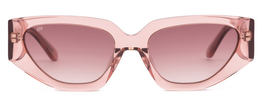 Front View of SITO SHADES AXIS Womens Sunglasses Rosewater Pink Crystal/Rosewood Gradient 55mm