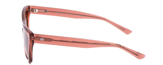 Side View of SITO SHADES BREAK OF DAWN Unisex Sunglasses Pink Crystal/Rosewood Gradient 54 mm