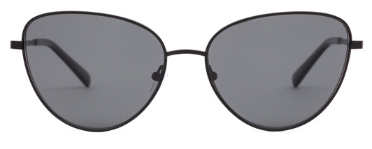 Front View of SITO SHADES CANDI Unisex Aviator Designer Sunglasses Matte Black/Iron Gray 59 mm