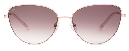 Front View of SITO SHADES CANDI Unisex Aviator Designer Sunglass Rose Gold/Minky Gradient 59mm