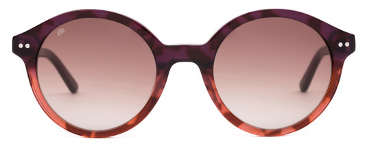 Front View of SITO SHADES DIXON Unisex Round Sunglasses Purple Tortoise/Rosewood Gradient 52mm