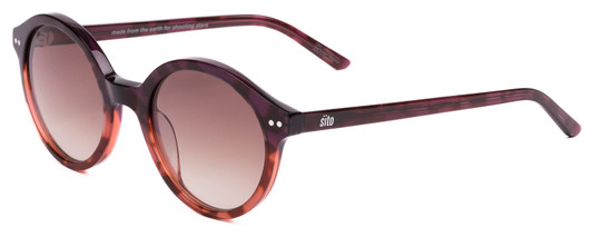 Profile View of SITO SHADES DIXON Unisex Round Sunglasses Purple Tortoise/Rosewood Gradient 52mm