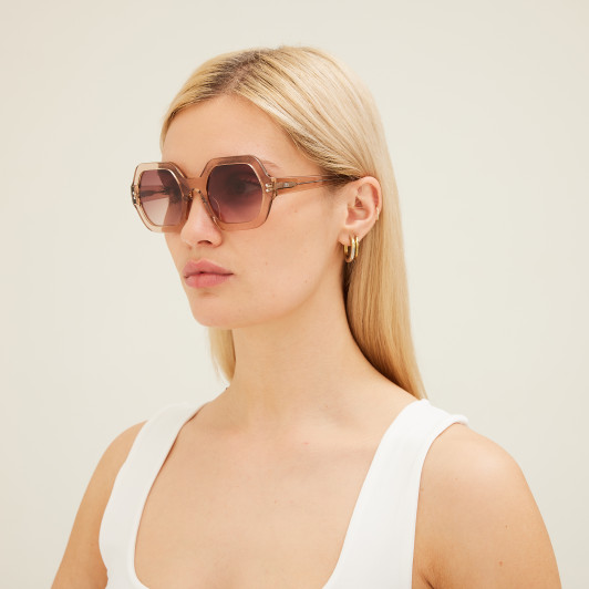 SITO SHADES FOXY Women's Sunglasses Sirocco Pink Crystal/Rosewood Gradient 52 mm