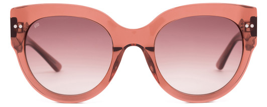 Front View of SITO SHADES GOOD LIFE Women's Sunglasses in Pink Crystal/Rosewood Gradient 54 mm