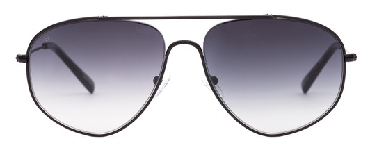 Front View of SITO SHADES LO PAN Womens Aviator Designer Sunglasses Black/Shadow Gradient 58mm