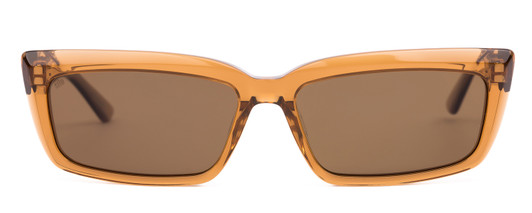 Front View of SITO SHADES NIGHT IN MOTION Unisex Sunglasses Tobacco Orange Crystal/Brown 57 mm
