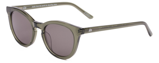Profile View of SITO SHADES NOW OR NEVER Women's Sunglasses in Pine Green Crystal/Iron Gray 50mm