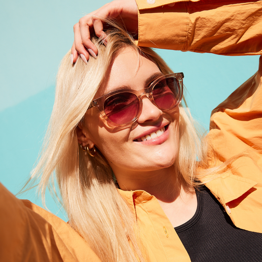 SITO SHADES NOW OR NEVER Women's Sunglasses Pink Crystal/Rosewood Gradient 50 mm