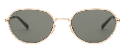 Front View of SITO SHADES ORBITAL Unisex Aviator Full Rim Designer Sunglasses Gold/Forest 55mm