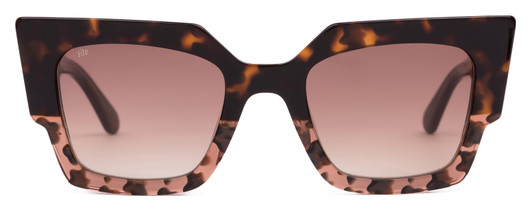 Front View of SITO SHADES SENSORY DIVISION Cateye Sunglass Quartz Tort/Rosewood Gradient 53 mm