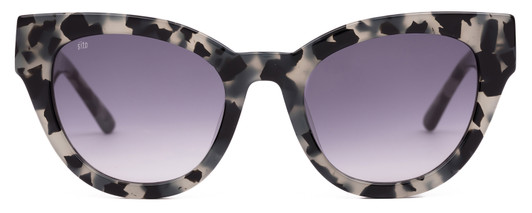 Front View of SITO SHADES SOUL FUSION Women Sunglasses Black Grey Tortoise/Smoke Gradient 51mm