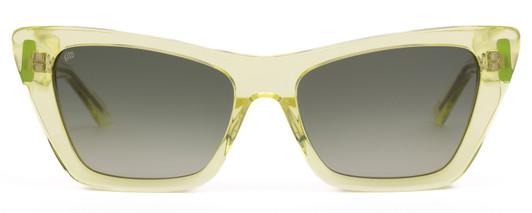 Front View of SITO SHADES WONDERLAND Womens Cat Eye Sunglasses Limeade Green Crystal/Dusk 54mm