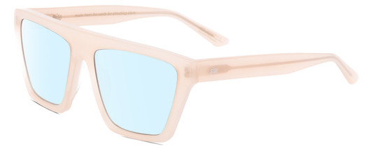 Profile View of SITO SHADES BENDER Designer Blue Light Blocking Eyeglasses in Vanilla Pink Crystal Ladies Rectangular Full Rim Acetate 57 mm