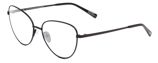 Profile View of SITO SHADES CANDI Designer Blue Light Blocking Eyeglasses in Matte Black Unisex Pilot Full Rim Metal 59 mm