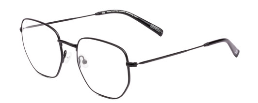 Profile View of SITO SHADES ETERNAL Designer Progressive Lens Blue Light Blocking Eyeglasses in Matte Black Unisex Square Full Rim Metal 52 mm