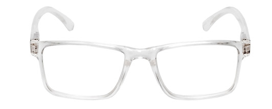 Front View of Calabria L2007-C3 Designer Single Vision Prescription Rx Eyeglasses in Crystal Clear Unisex Square Full Rim Acetate 54 mm