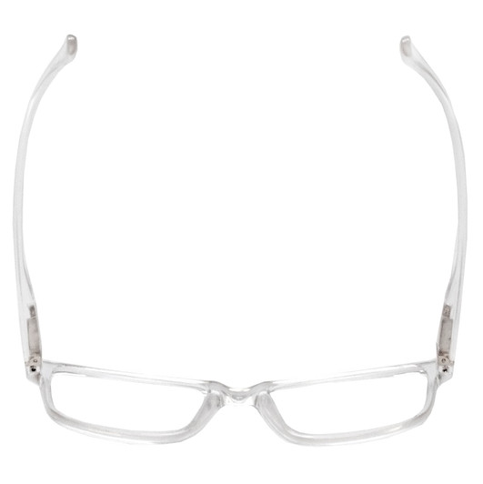 Top View of Calabria L2007-C3 Designer Single Vision Prescription Rx Eyeglasses in Crystal Clear Unisex Square Full Rim Acetate 54 mm