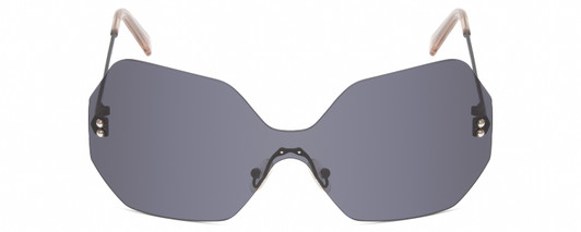 Front View of Kendall+Kylie KK4075CE SKYE Womens Hexagonal Designer Sunglasses Black/Grey 61mm
