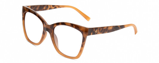 Profile View of Kendall+Kylie KK5120CE MARA Designer Progressive Lens Blue Light Blocking Eyeglasses in Demi Tortoise Havana Gradient Ladies Cat Eye Full Rim Acetate 55 mm