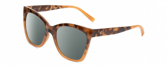 Profile View of Kendall+Kylie KK5120CE MARA Designer Polarized Sunglasses with Custom Cut Smoke Grey Lenses in Demi Tortoise Havana Gradient Ladies Cat Eye Full Rim Acetate 55 mm