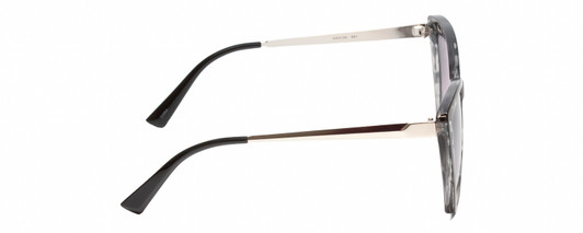 Side View of Kendall+Kylie KK5126 CHARLOTTE Cat Eye Sunglasses Black Crystal Silver/Grey 54mm