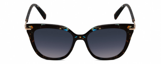 Front View of Kendall+Kylie KK5128CE CECI Women's Cat Eye Sunglasses Tortoise Havana/Blue 53mm
