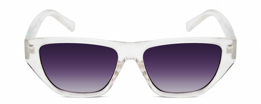 Front View of Kendall+Kylie KK5131CE BLAKE Women's Sunglasses in Clear Crystal Teal/Grey 54 mm