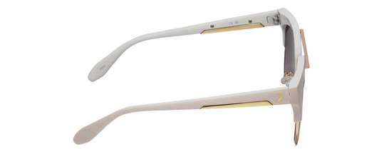 Side View of Kendall+Kylie KK5134CE HAYDEN Women's Sunglasses in White Gold/Purple Grey 50 mm