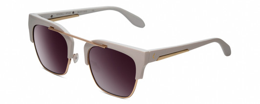 Profile View of Kendall+Kylie KK5134CE HAYDEN Women's Sunglasses in White Gold/Purple Grey 50 mm