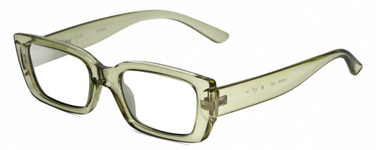 Profile View of Kendall+Kylie KK5137CE GEMMA Designer Progressive Lens Blue Light Blocking Eyeglasses in Mint Green Crystal Ladies Rectangular Full Rim Acetate 51 mm