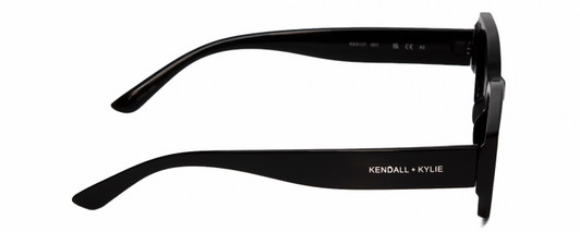 Side View of Kendall+Kylie KK5137CE GEMMA Women Rectangle Designer Sunglasses Black/Grey 51mm