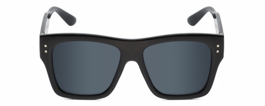 Front View of Kendall+Kylie KK5147CE ESME Womens Square Designer Sunglasses in Black/Grey 53mm